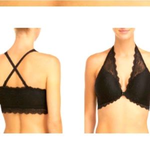 SPANX Black Lace Undie-tectable Four Play Bralette NWT